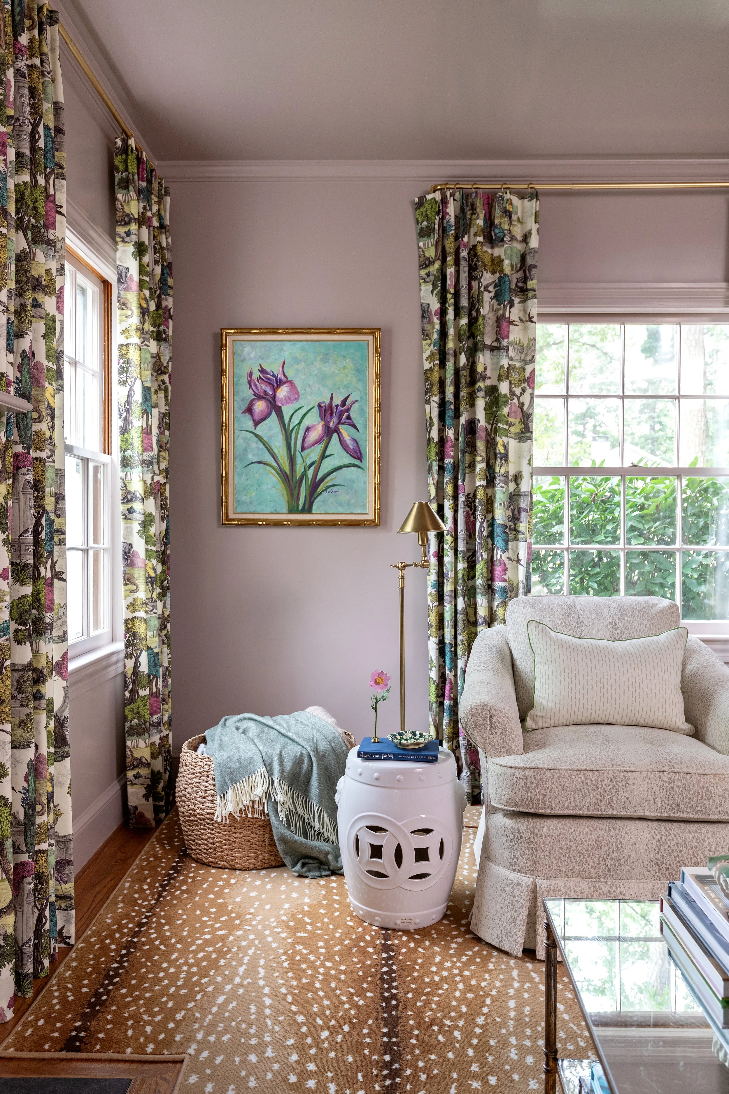 Complete room design with custom furnishings and finishes